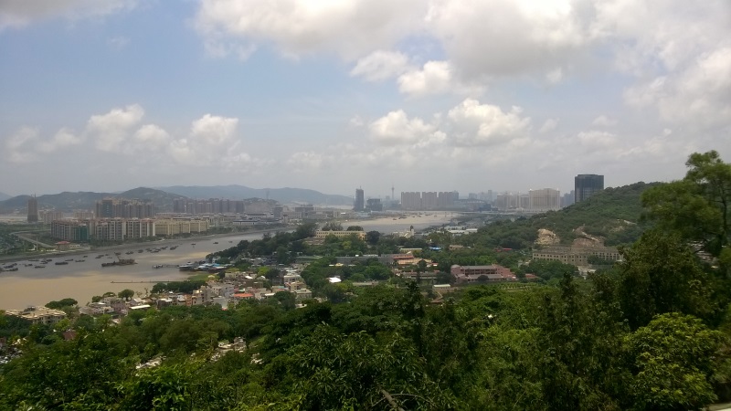 View over Coloane, Cotai and Macau in the distance