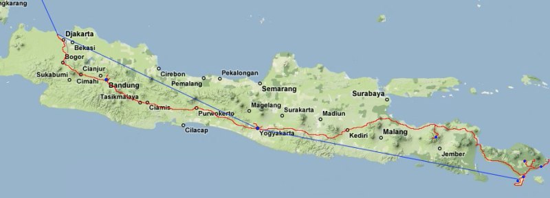 Java and Bali map