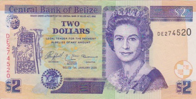 2 Belizian Dollars