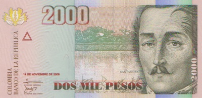 2000 Colombian Pesos